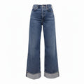 AGOLDE ‘DAME’ WIDE LEG CUFFED JEANS - SIZE 24