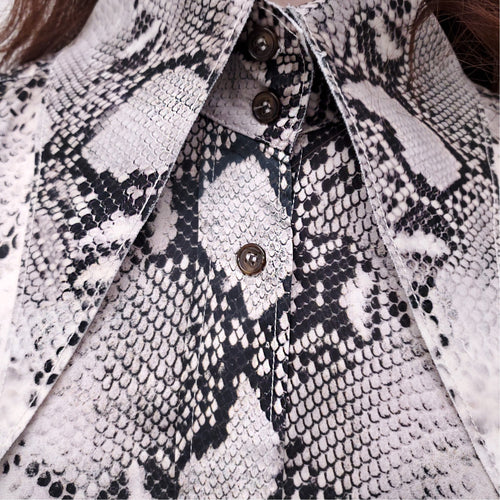 16 ARLINGTON SNAKESKIN BLOUSE - SIZE 2 US / 6 UK