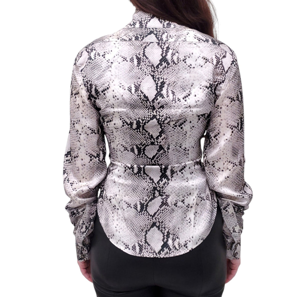 16 ARLINGTON SNAKESKIN BLOUSE - SIZE 2 US / 6 UK