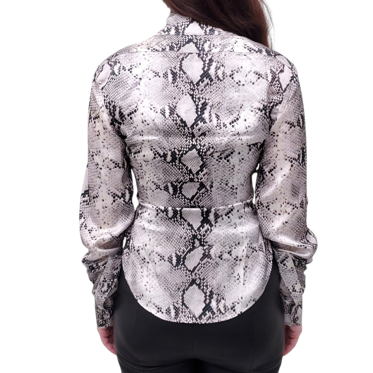16 ARLINGTON SNAKESKIN BLOUSE - SIZE 2 US / 6 UK