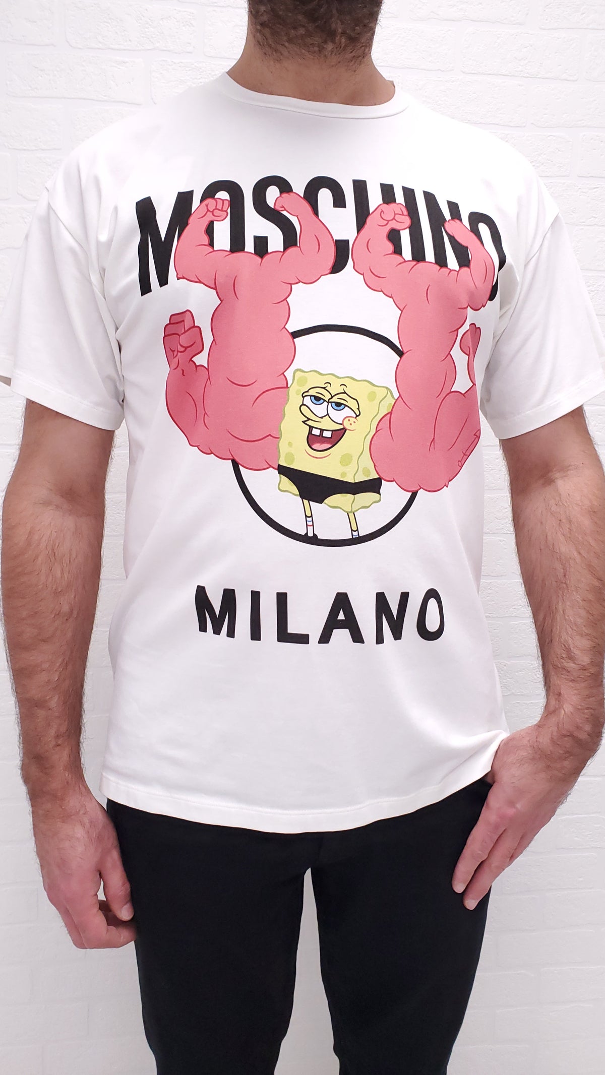 MOSCHINO SPONGEBOB T-SHIRT - SIZE M (MEN'S)