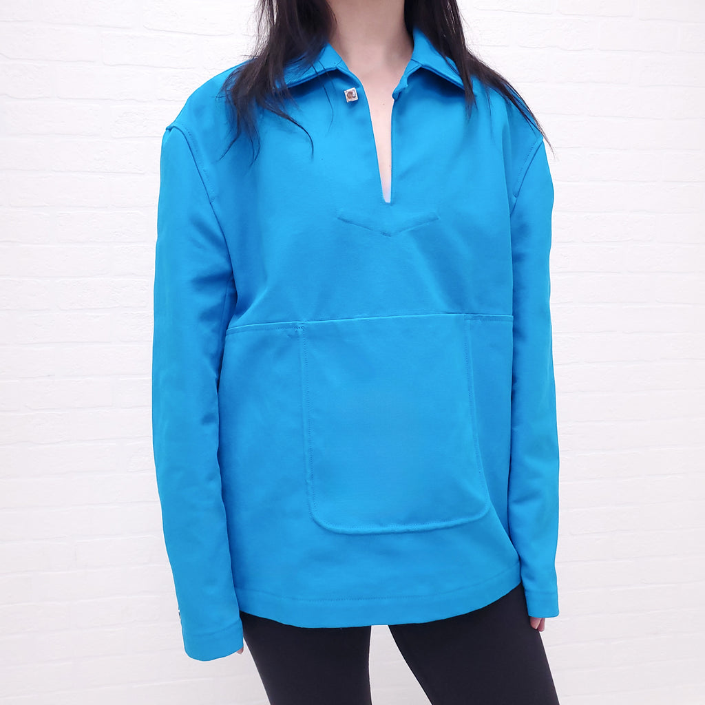 JACQUEMUS BLUE CANVAS JACKET - SIZE  S (MEN’S)