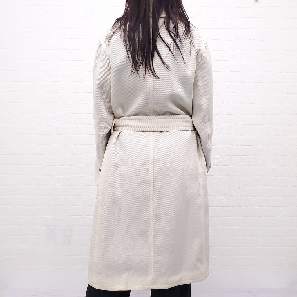 AMI IVORY DOUBLE BREASTED COAT - SIZE L