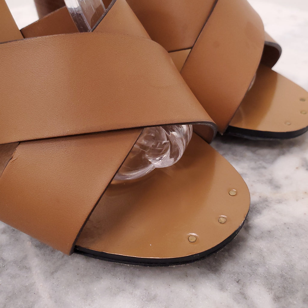 GUCCI SNAKESKIN WRAP HEELS - SIZE 35.5