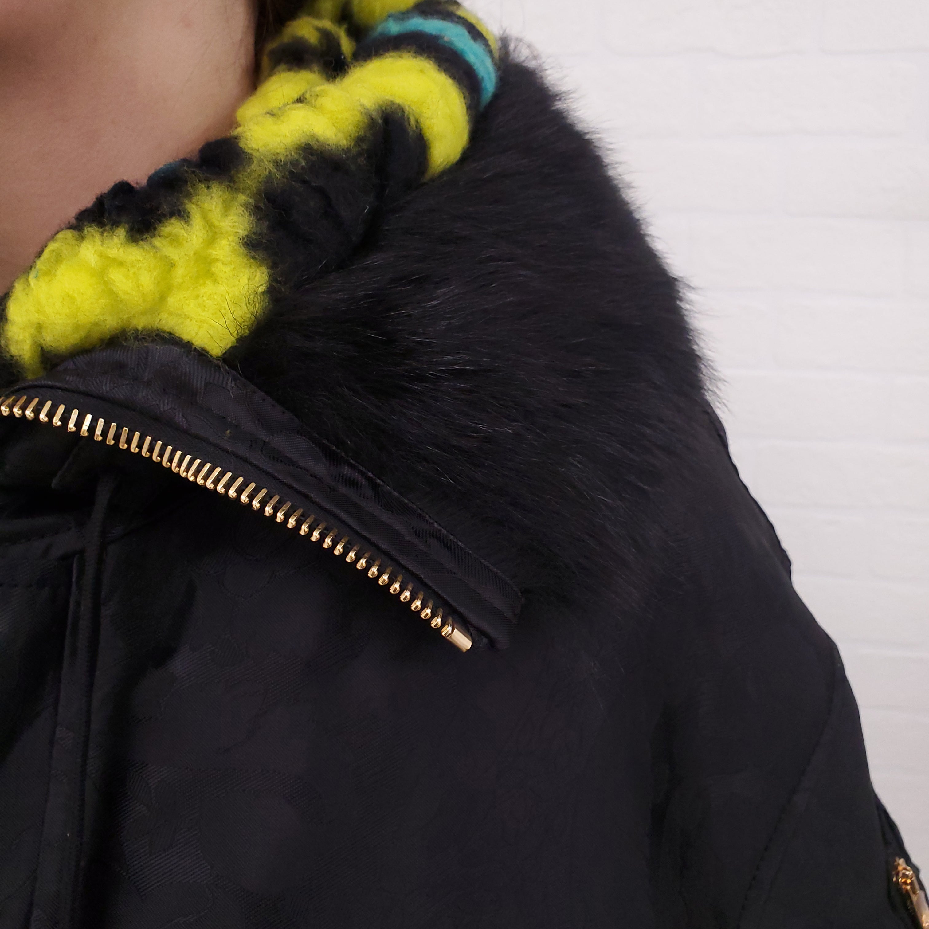 VERSACE BOMBER JACKET WITH LEOPARD INTERIOR - SIZE 48