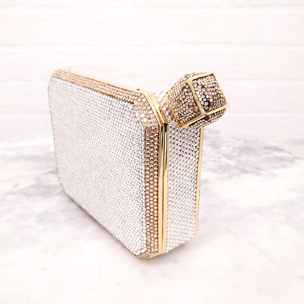 JUDITH LEIBER SWAROVSKI CRYSTAL FLASK CLUTCH