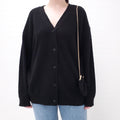 MOSCHINO BLACK CARDIGAN WITH COIN PURSE- SIZE 42