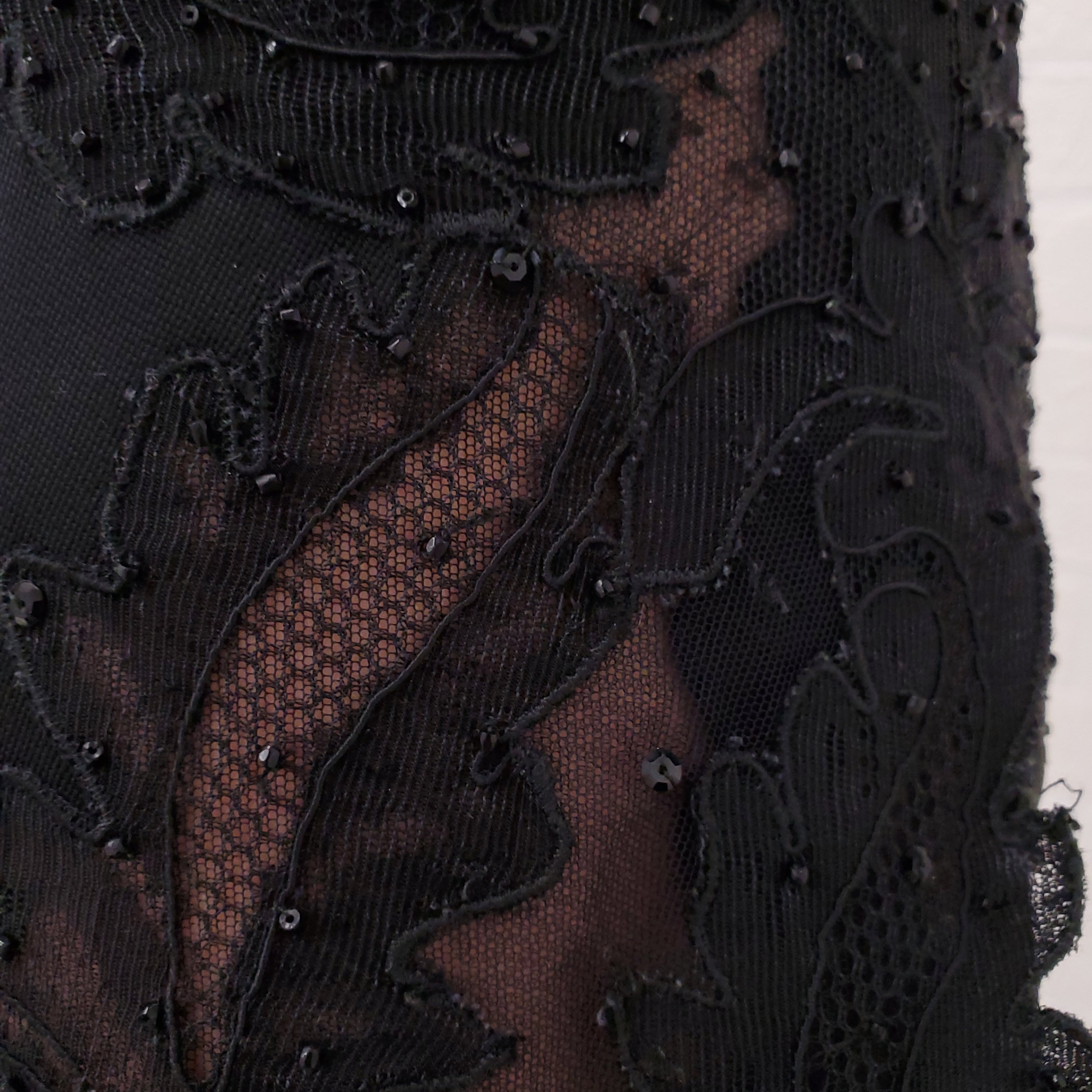 GIANNI VERSACE LACE BEADED SKIRT - SIZE 40