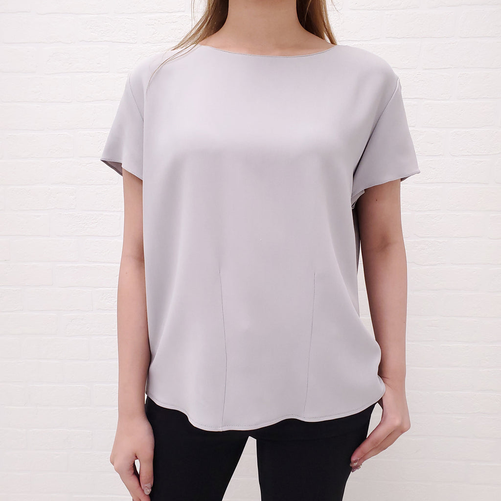 THE ROW GREY LOLA TOP - SIZE 10