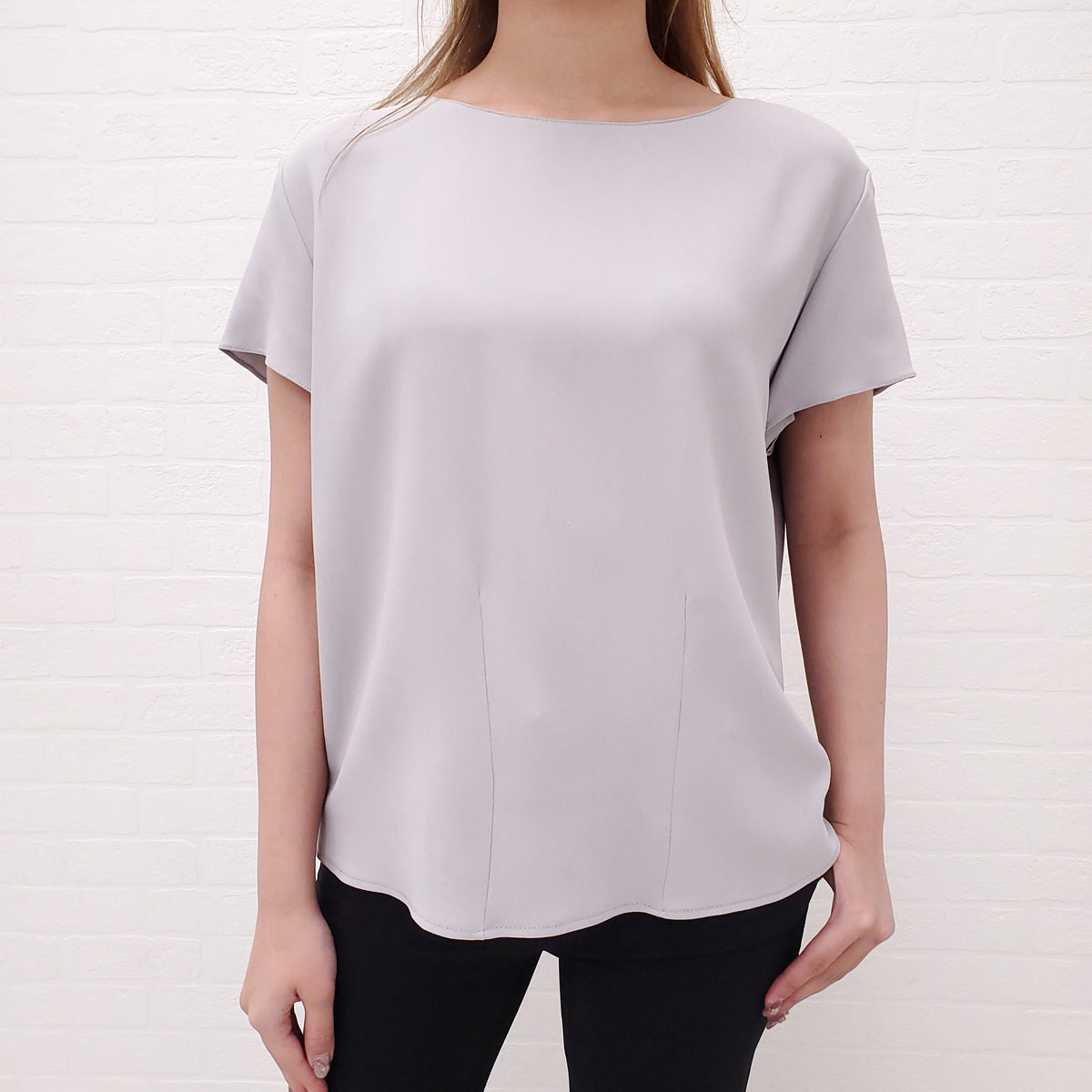 THE ROW GREY LOLA TOP - SIZE 10