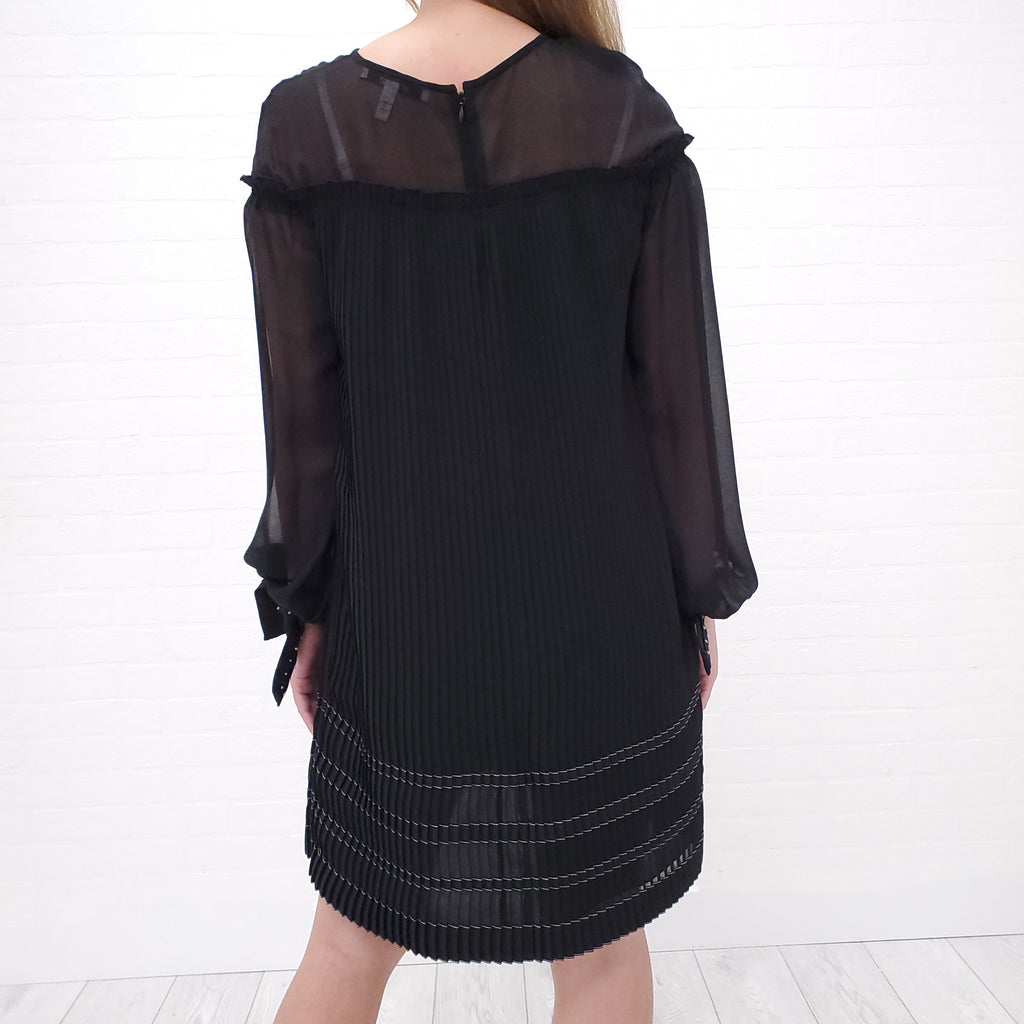 DEREK LAM 10 CROSBY PLEATED DRESS - SIZE 0