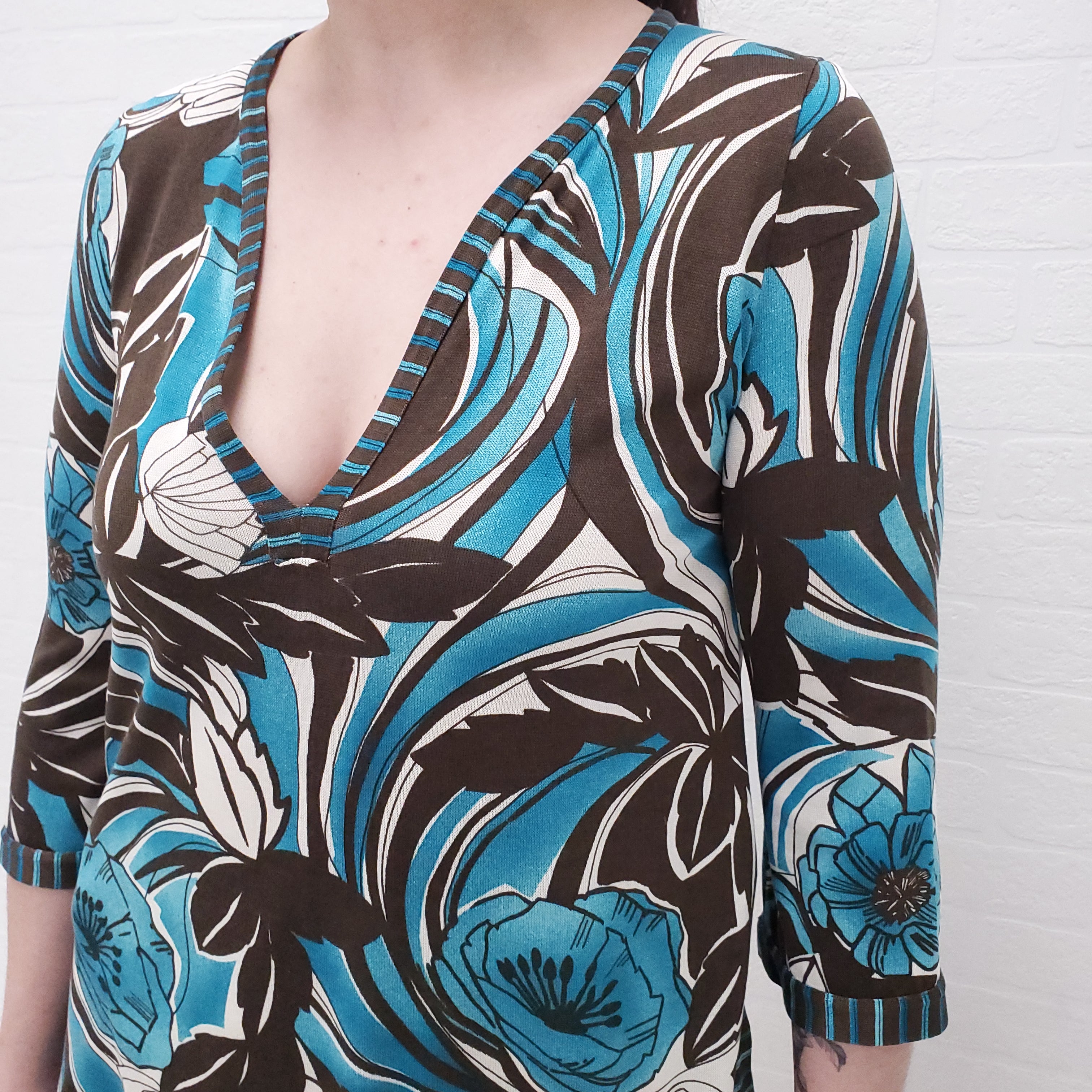 LORO PIANA PATTERNED TUNIC - SIZE 40