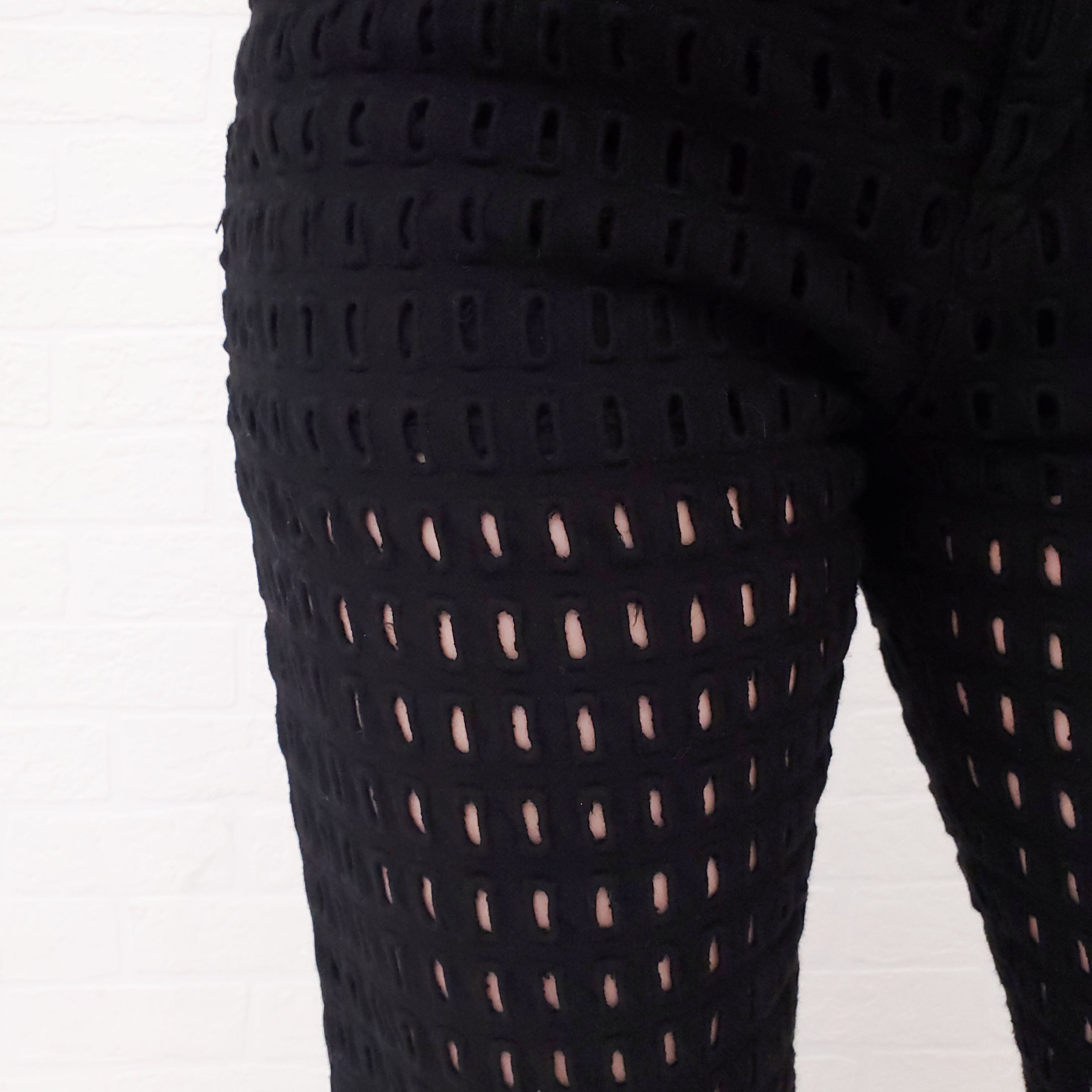 ISABEL MARANT CUT OUT JEANS WITH SHEER LEG - SIZE 44