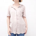 HELMUT LANG PINK SILK BLOUSE - SIZE M