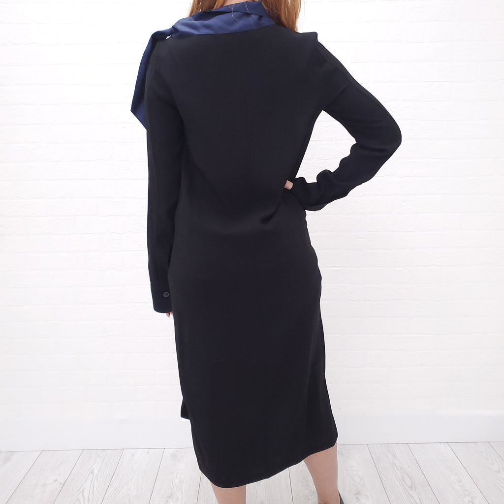 MARNI BLACK DRESS WITH BLUE COLLOR - SIZE 40