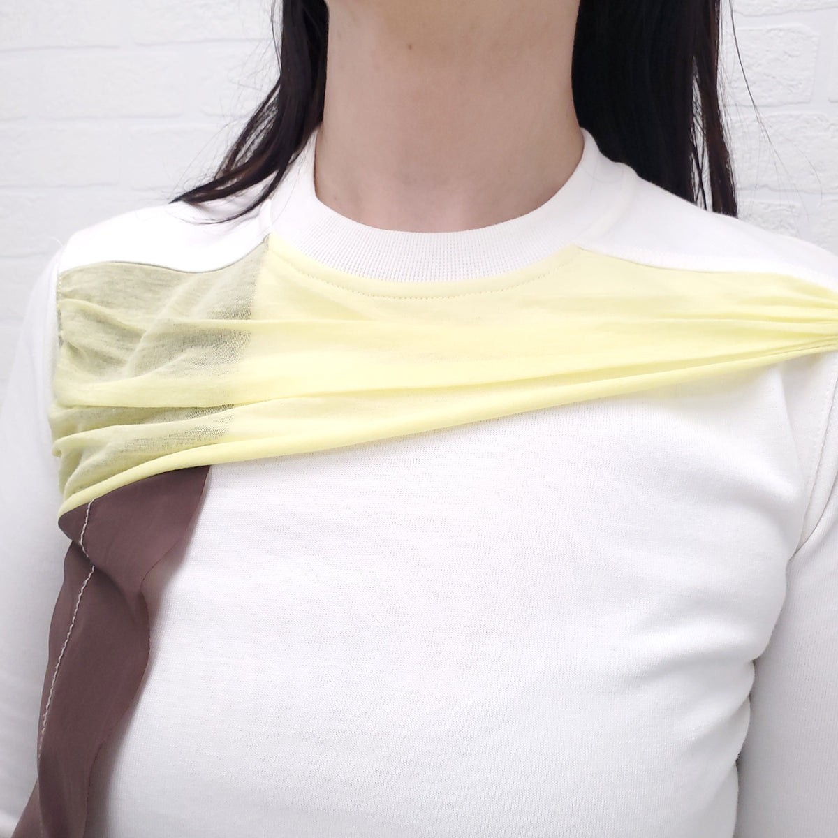RICK OWENS MILK/RAISIN/LIME TOP - SIZE 40