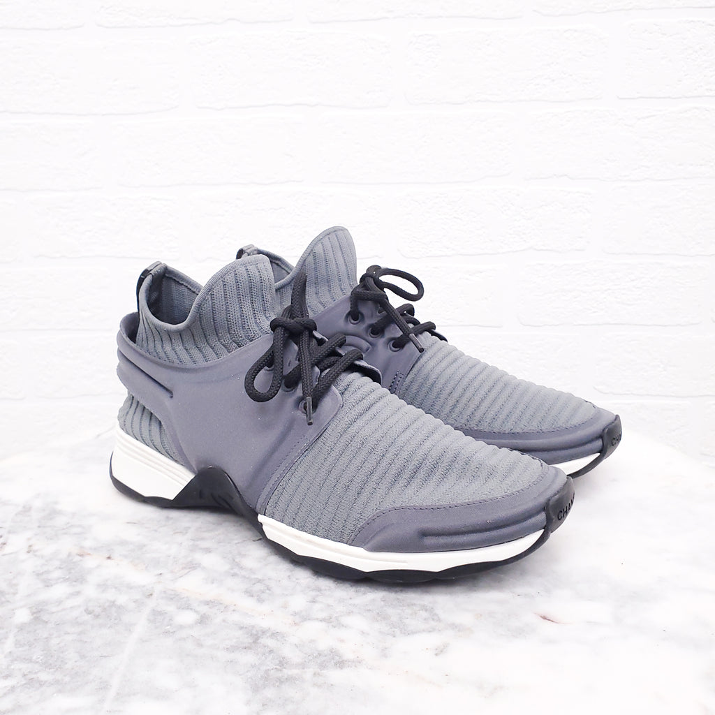 CHANEL GREY SNEAKERS - SIZE 38