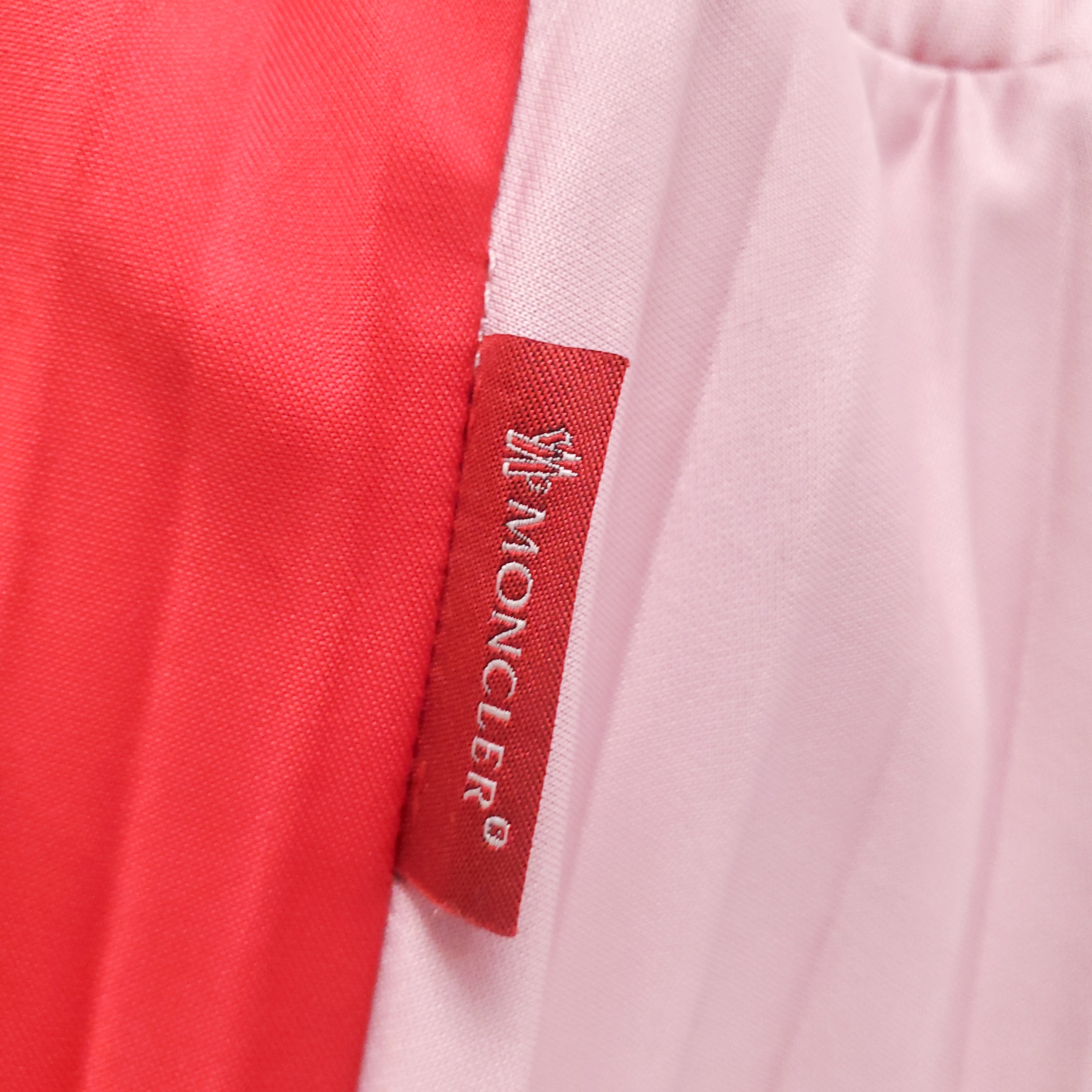 MONCLER PINK AND RED PLEATED SKIRT - SIZE 42