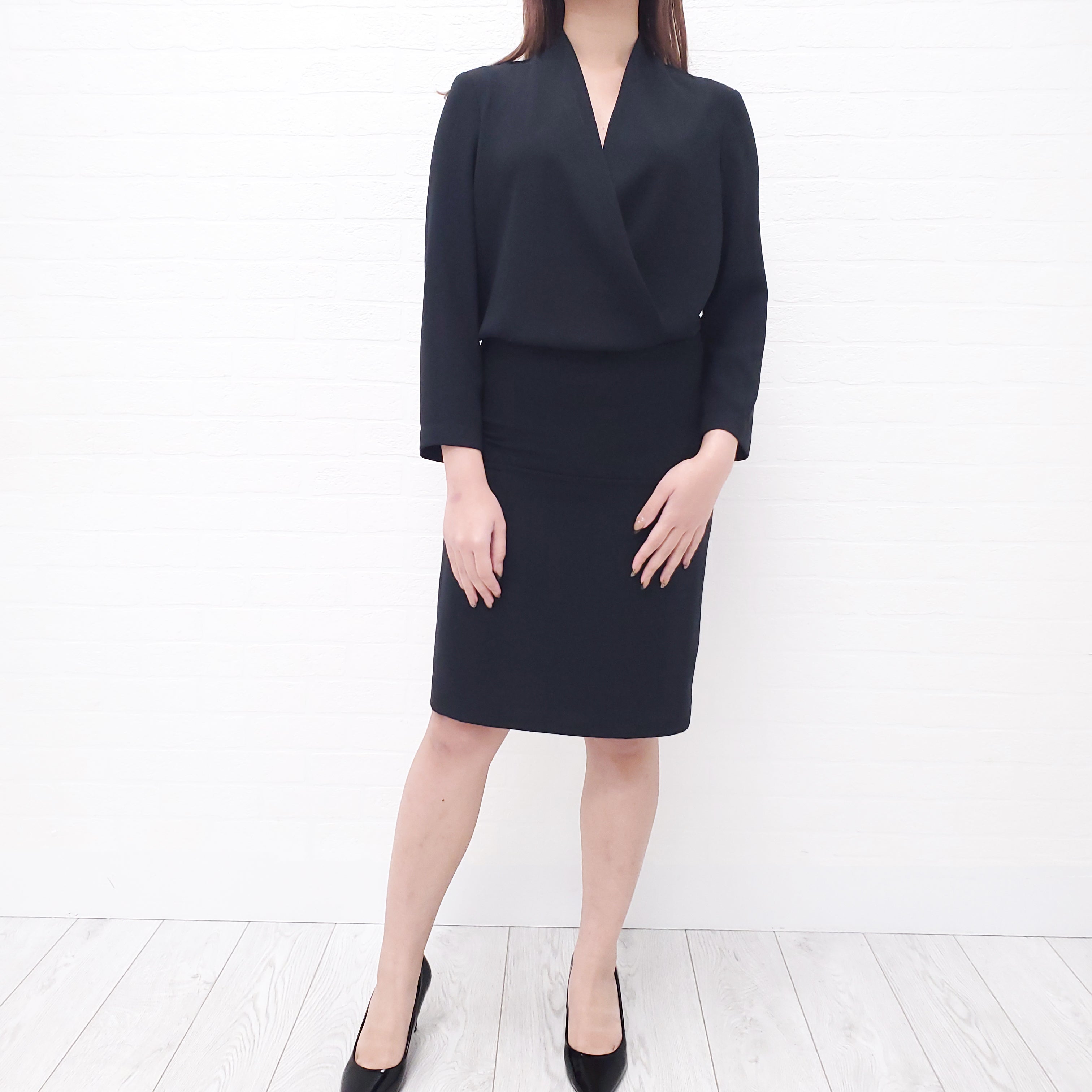 THE ROW BLACK DRAPED DRESS - SIZE 2