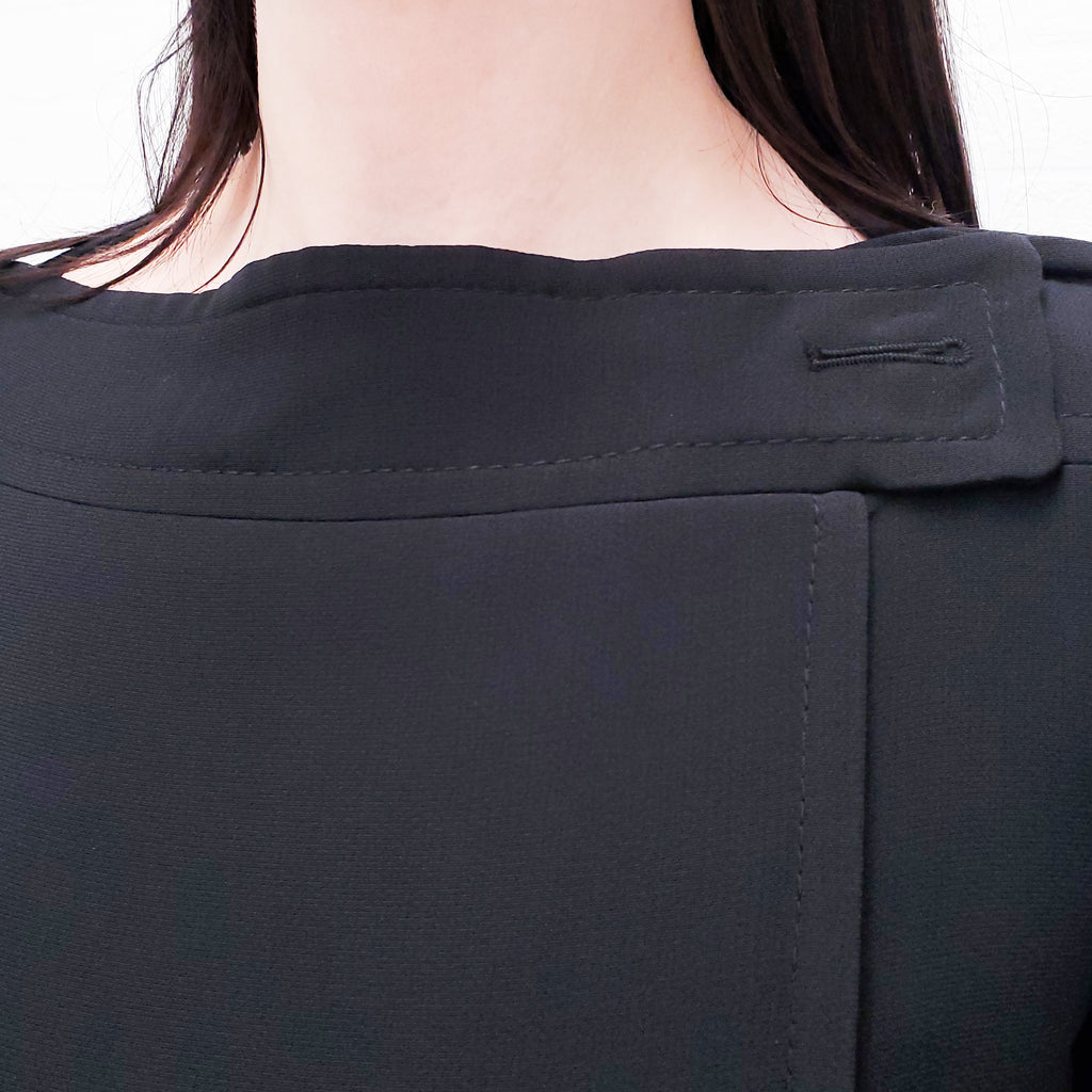 PRADA BLACK DRESS WITH SILVER BALL- SIZE 40