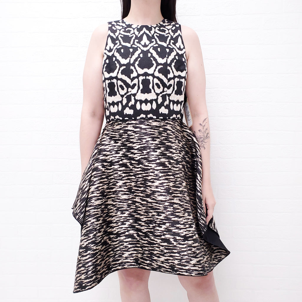 GIAMBATTISTA VALLI LEOPARD PATTERNED A-LINE DRESS - SIZE 44
