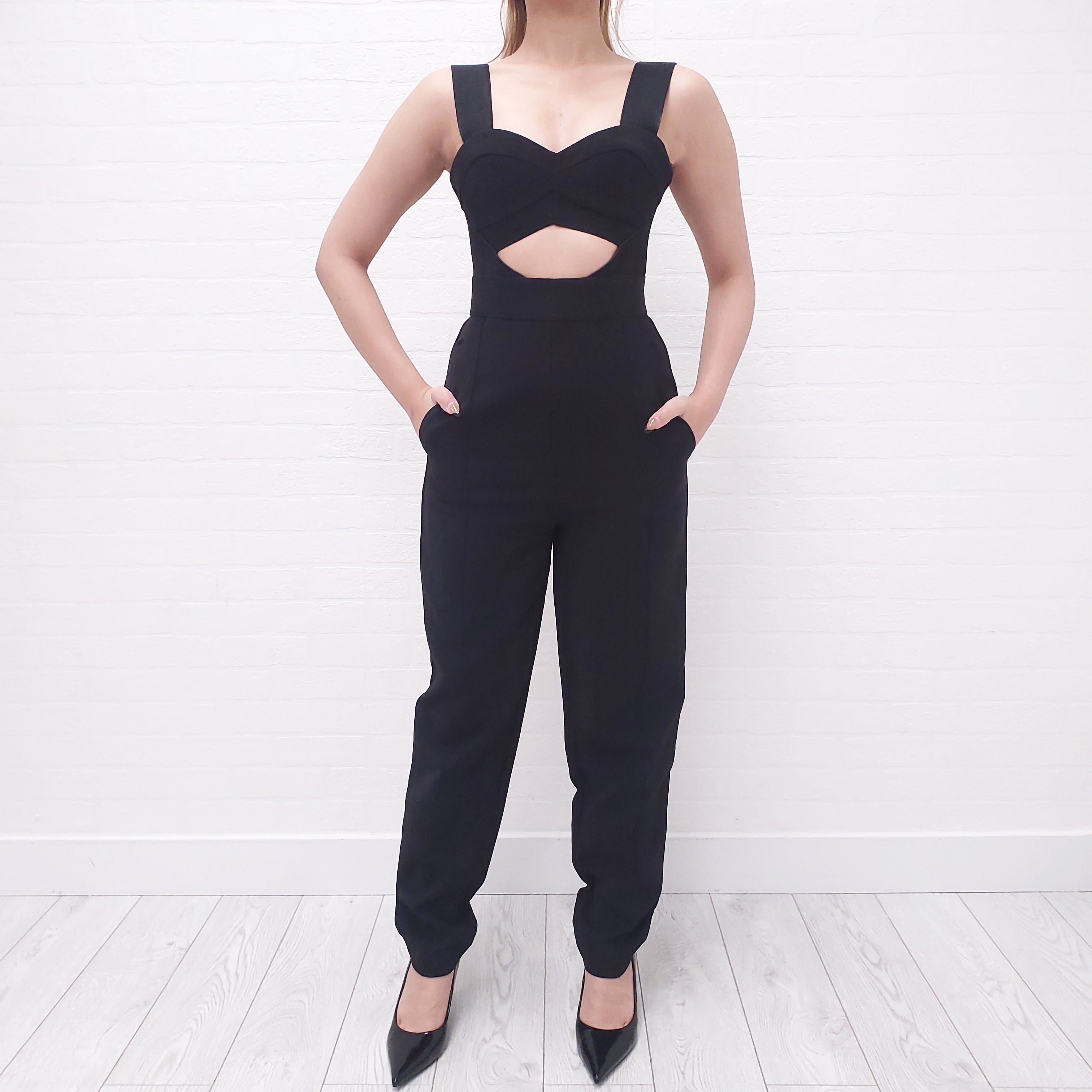 SELF-PORTRAIT BLACK JUMPSUIT - SIZE 2