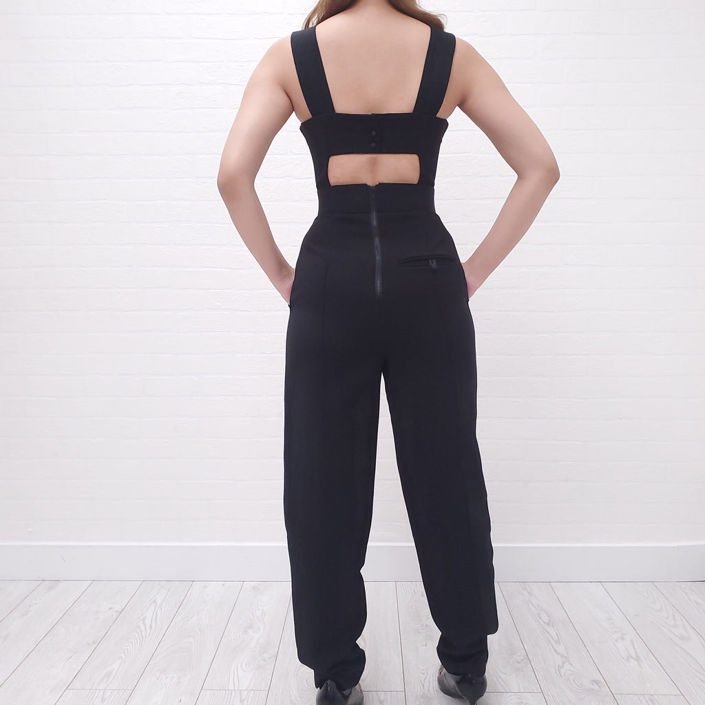 SELF-PORTRAIT BLACK JUMPSUIT - SIZE 2