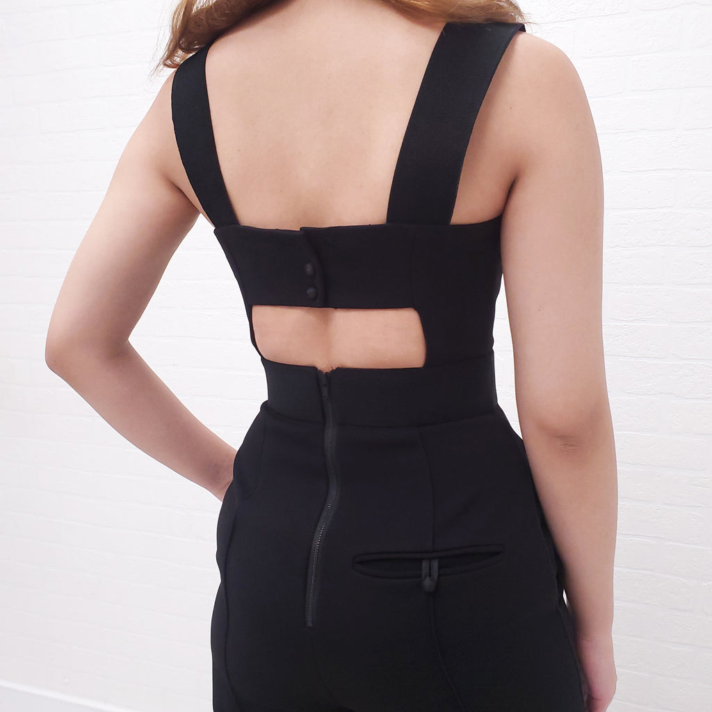 SELF-PORTRAIT BLACK JUMPSUIT - SIZE 2