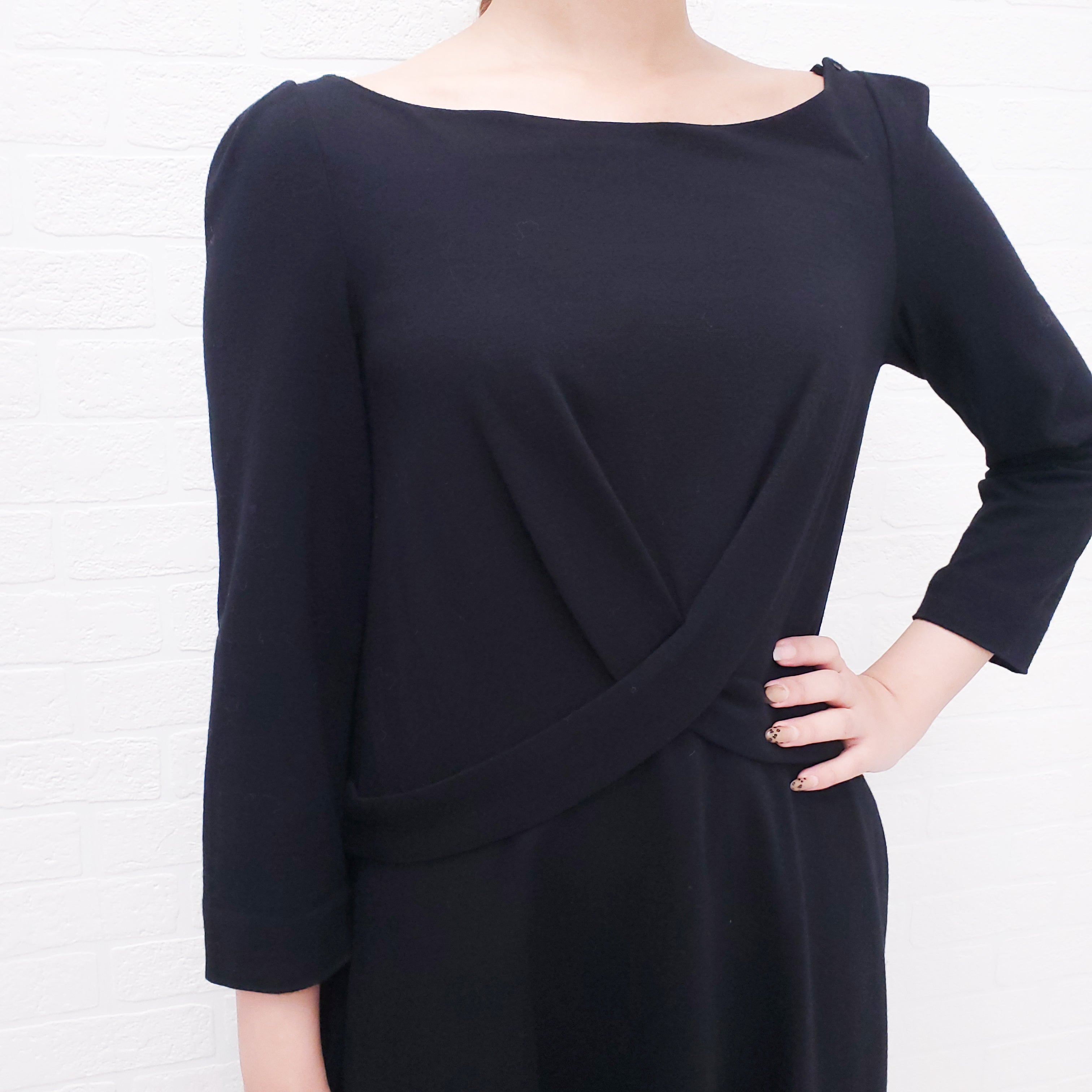 CHLOE BLACK A-LINE DRESS - SIZE S