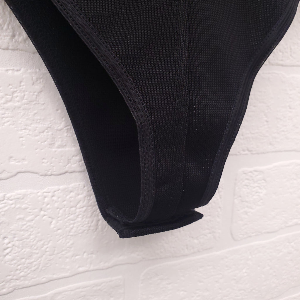 ALAIA BLACK BODYSUIT - SIZE 36