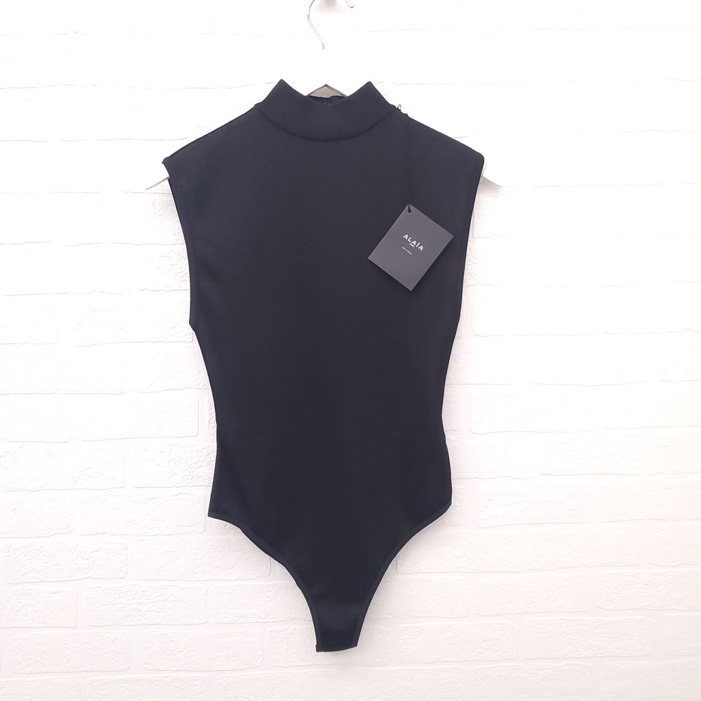 ALAIA BLACK BODYSUIT - SIZE 36