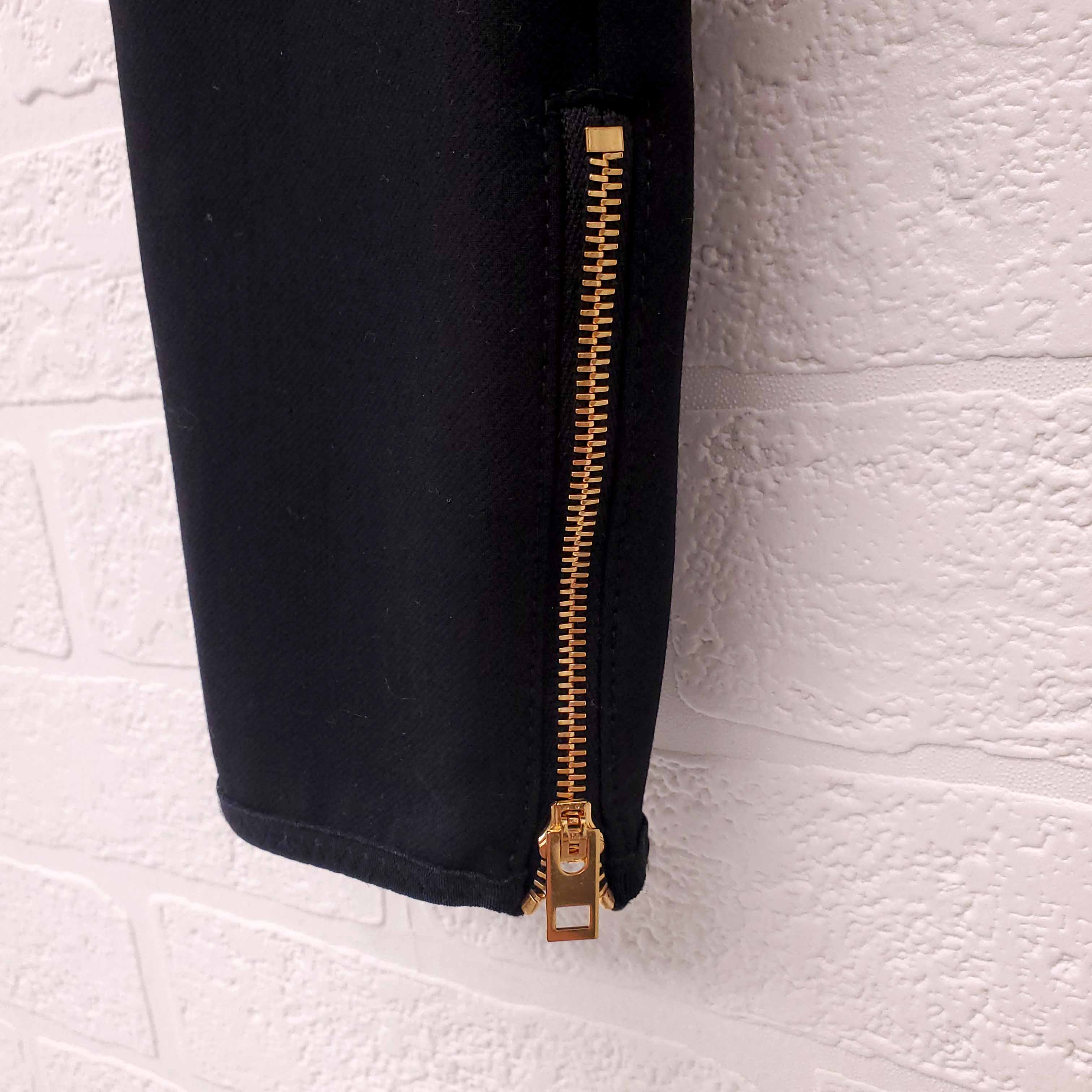 CELINE BLACK LOGO RIDING PANT - SIZE 34