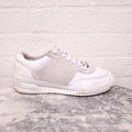 CHANEL WHITE AND SUEDE SNEAKERS WITH LOGO - SIZE 36