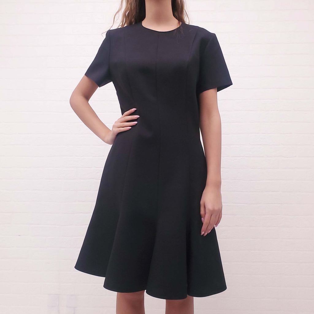 STELLA MCCARTNEY FLARED BOTTOM BLACK DRESS - SIZE 44