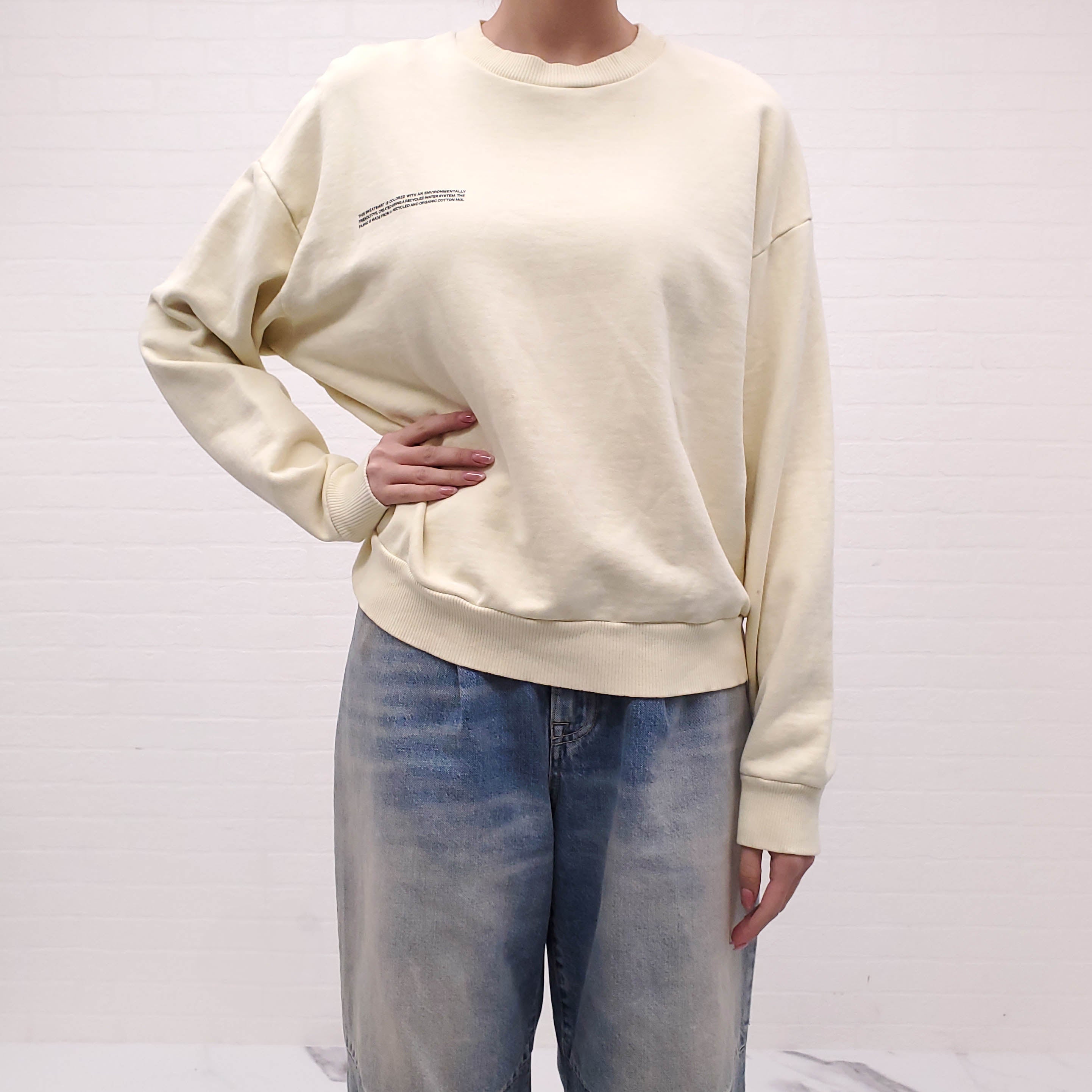 PANGAIA YELLOW CREW NECK SWEATER - SIZE M