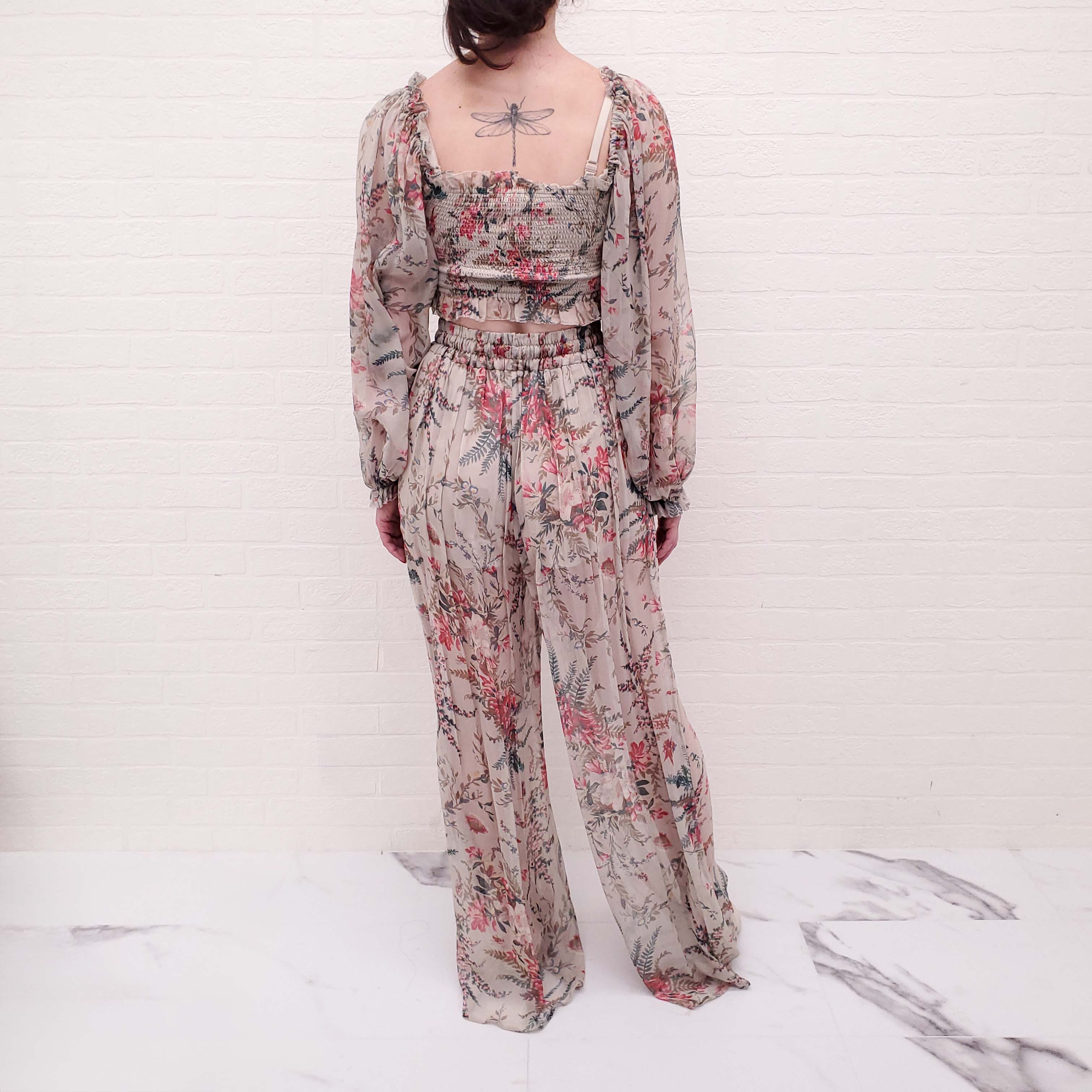 ZIMMERMANN 2-PIECE SILK PANTS AND TOP - SIZE 1 (US 4)