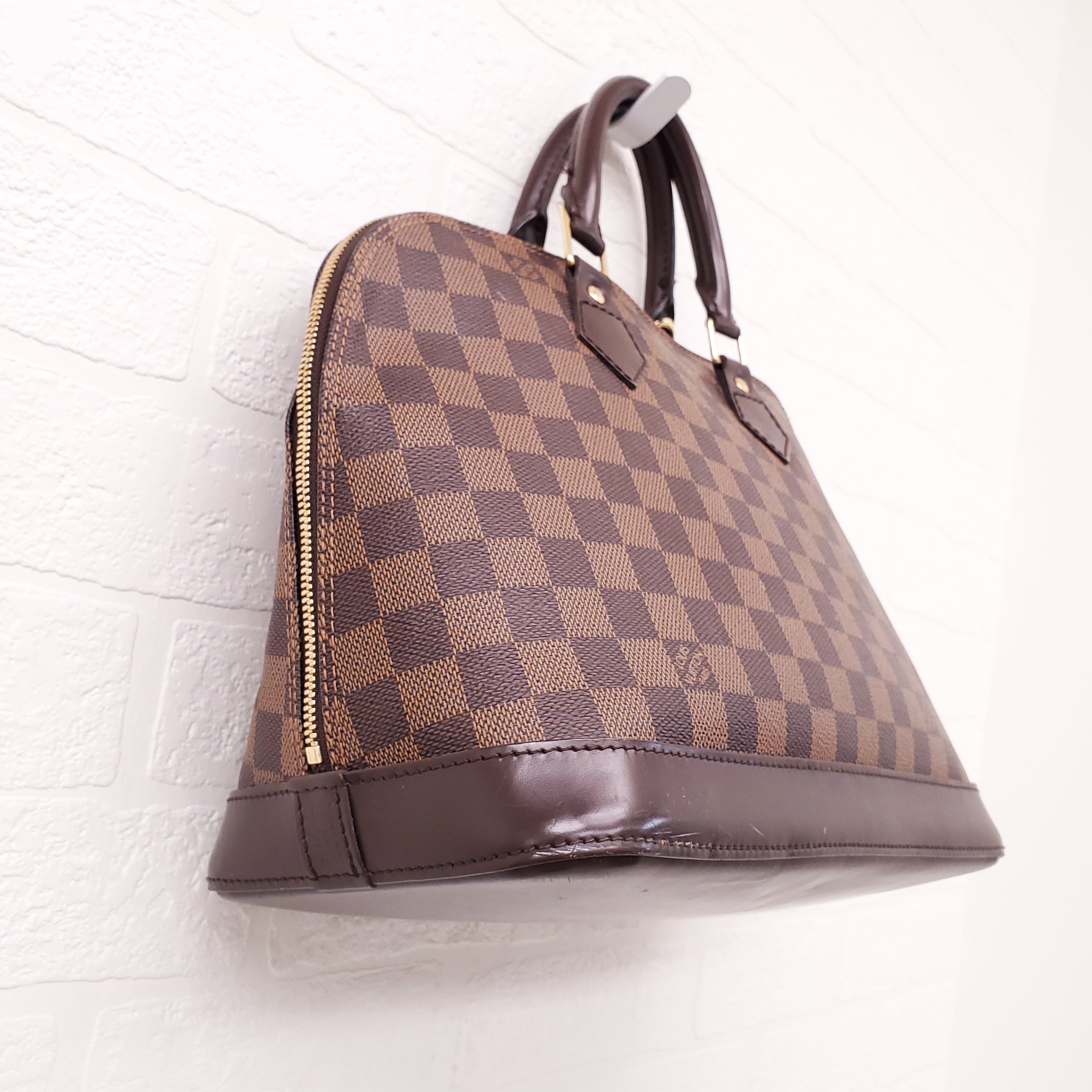 LOUIS VUITTON ALMA PM DAMIER EBENE BAG