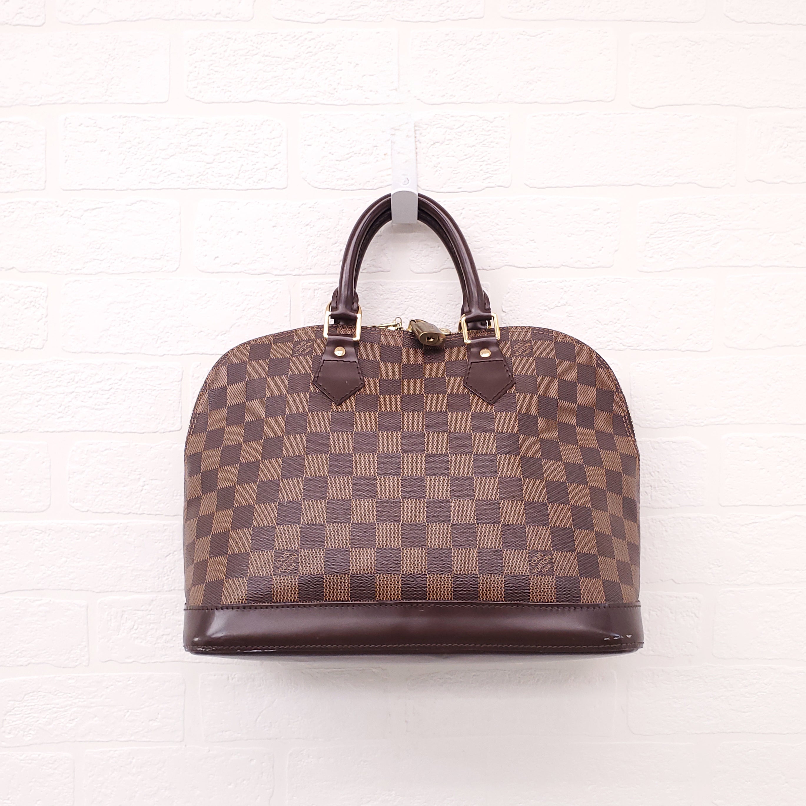 LOUIS VUITTON ALMA PM DAMIER EBENE BAG