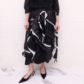 COMME DES GARÇONS BLACK AND WHITE RUFFLE SKIRT - SIZE M