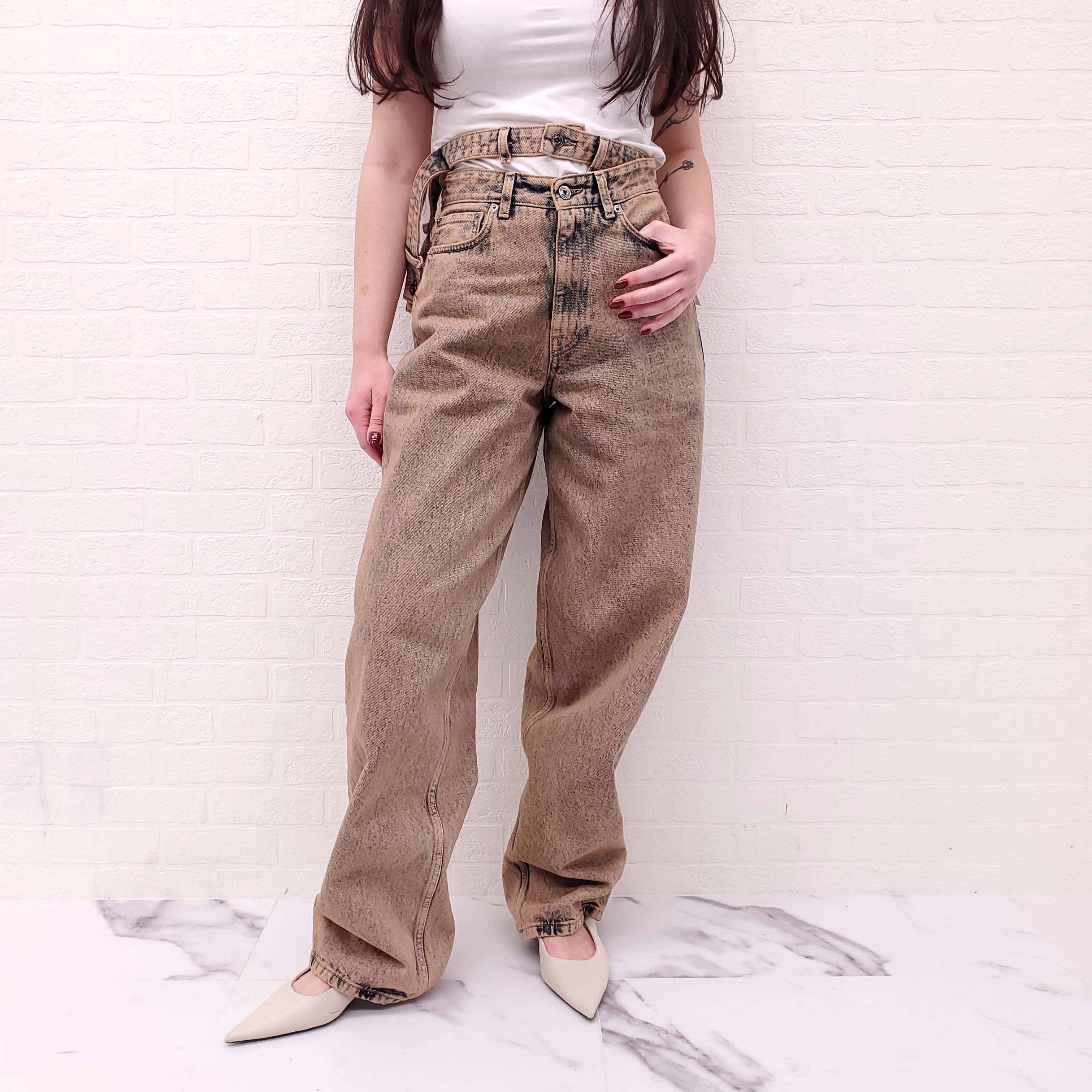 Y/PROJECT MULTI WAISTBAND JEANS - SIZE 24