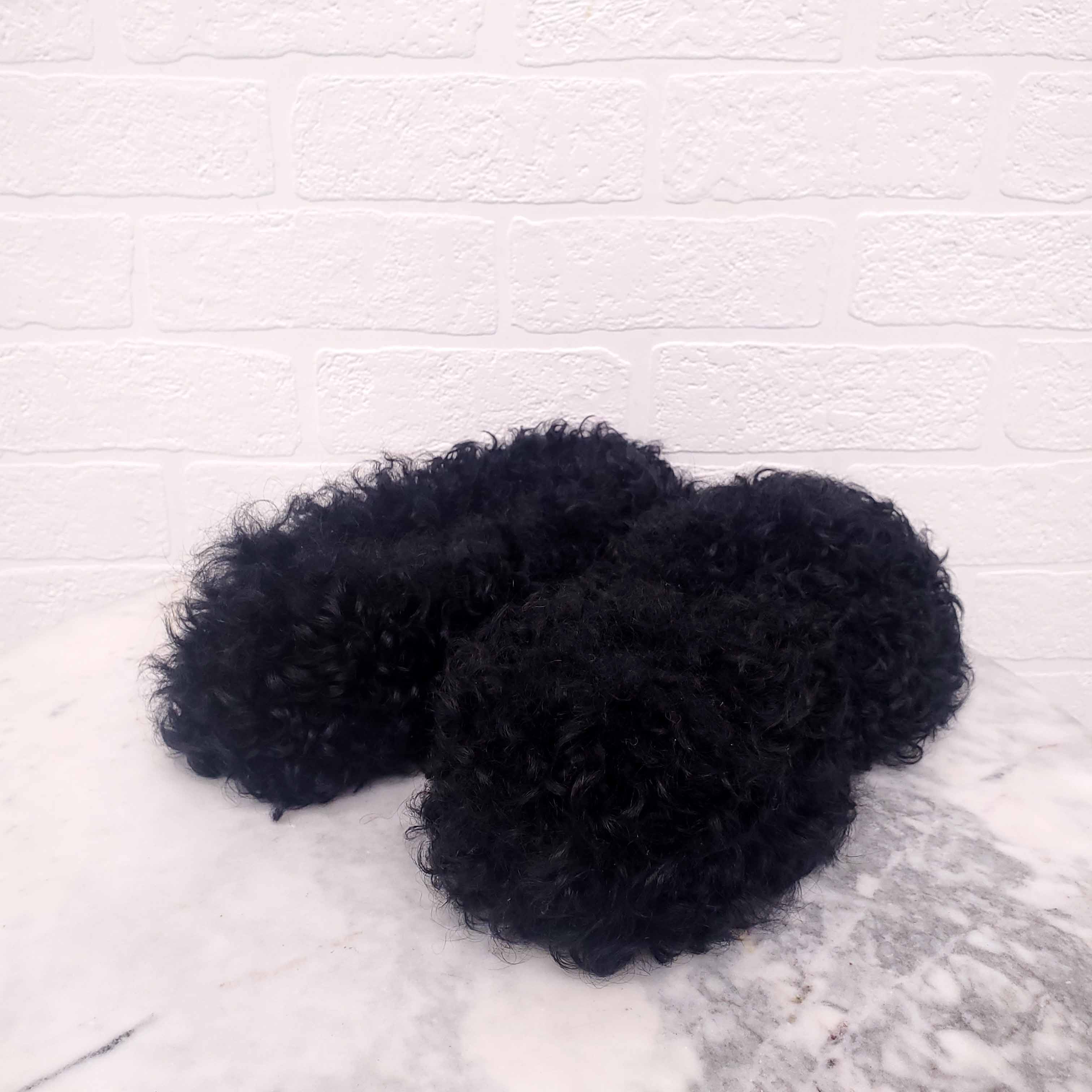 MONGOLIAN FUR LOAFERS - SIZE 39