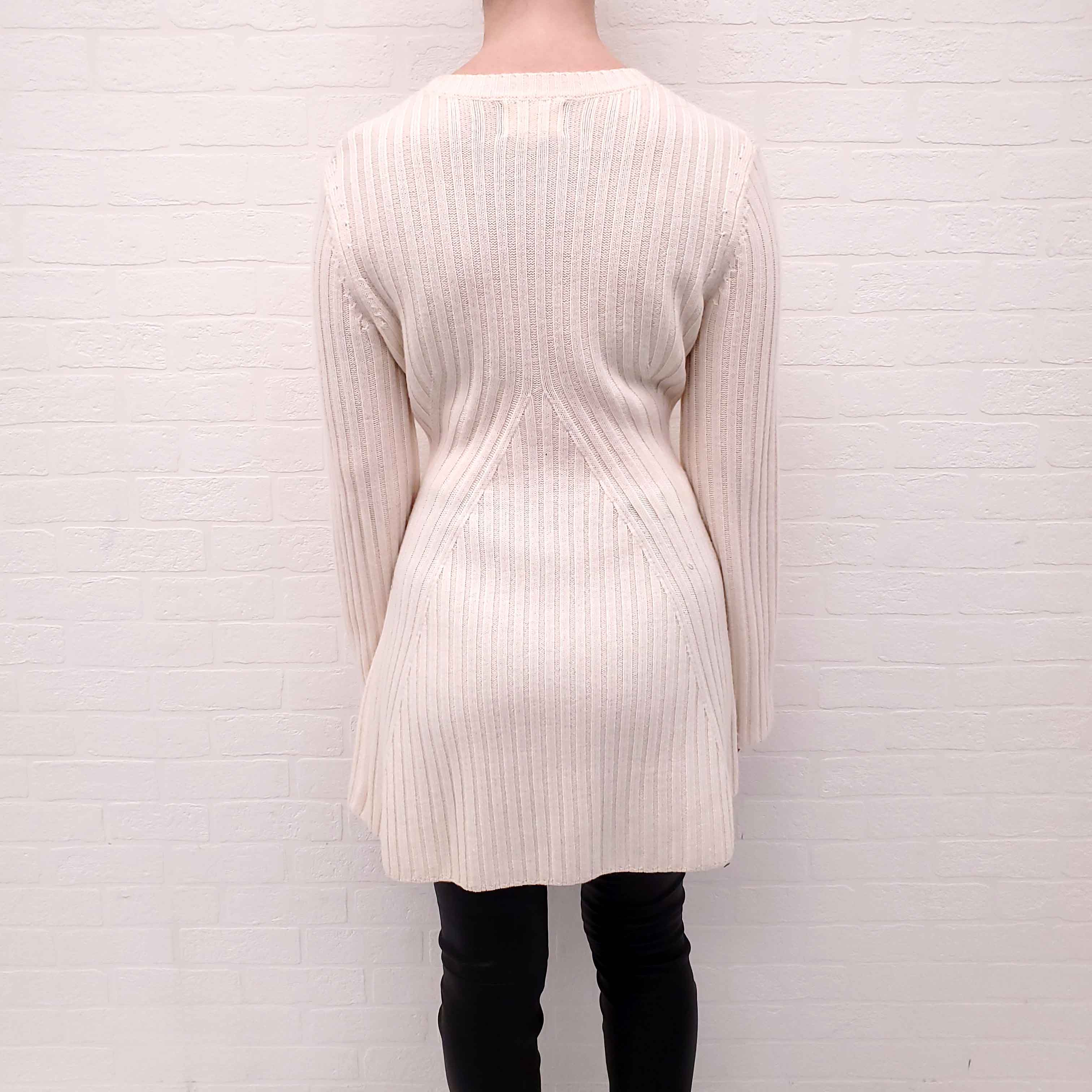 LOULOU STUDIO CREAM WOOL MINI DRESS - SIZE M