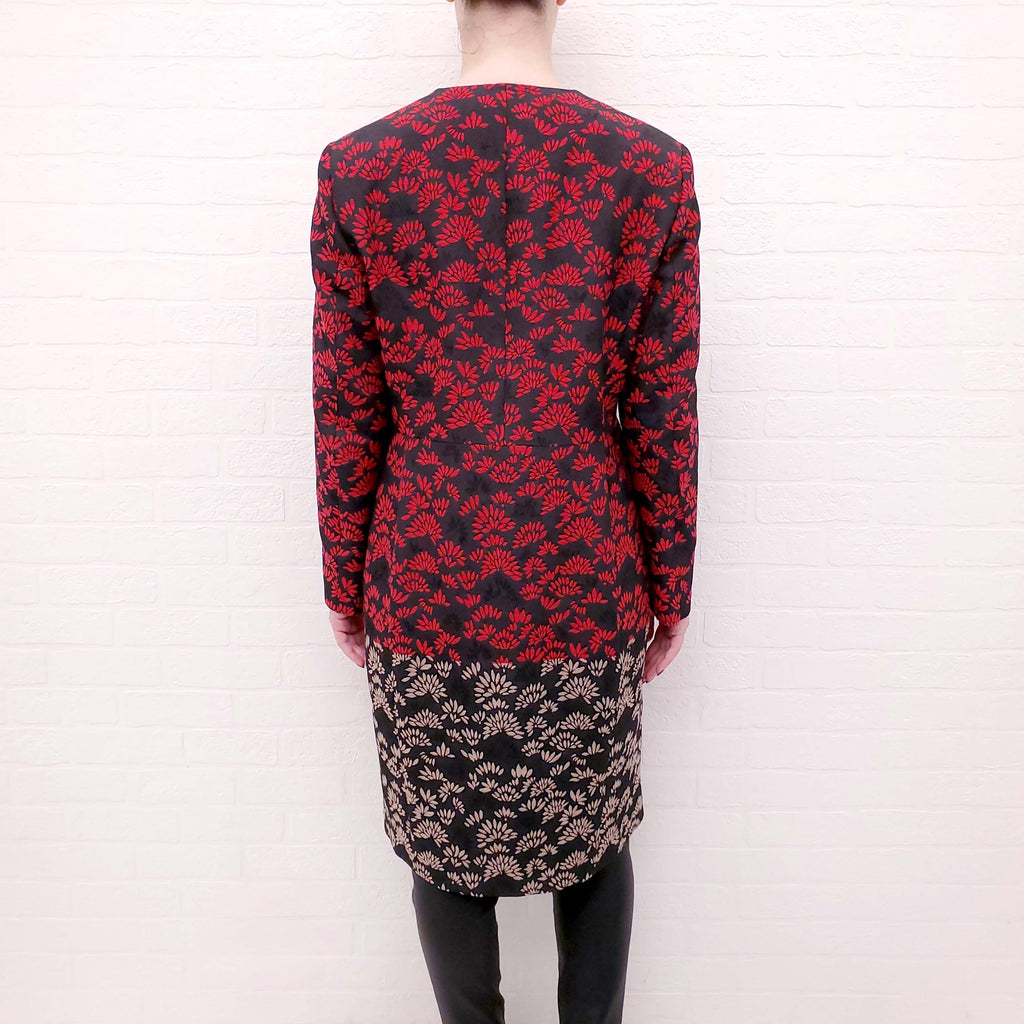 ETRO BLACK AND RED PATTERNED DRESS - SIZE 46