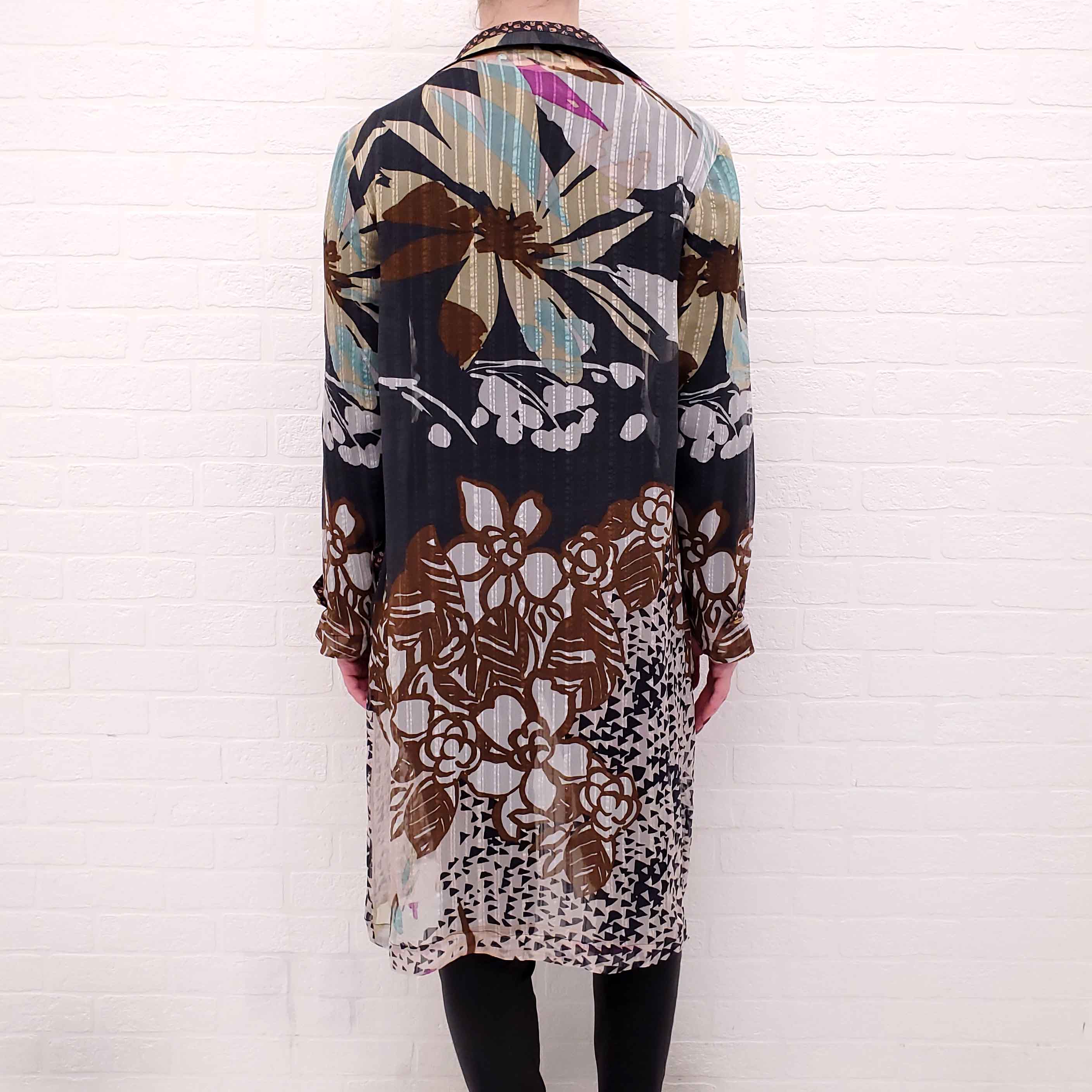 ETRO SHEER PATTERNED JACKET WITH POCKET DETAIL - SIZE 42