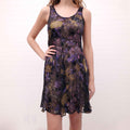 ETRO SHEER PURPLE FLORAL DRESS - SIZE 40