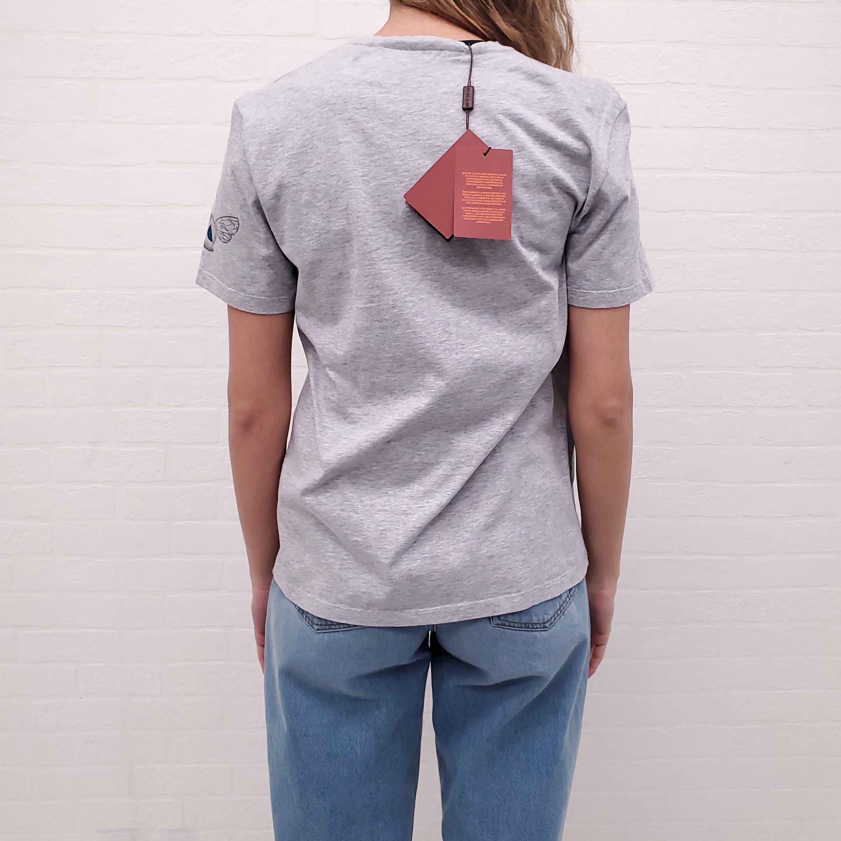 ETRO GREY GRAPHIC T-SHIRT - SIZE S