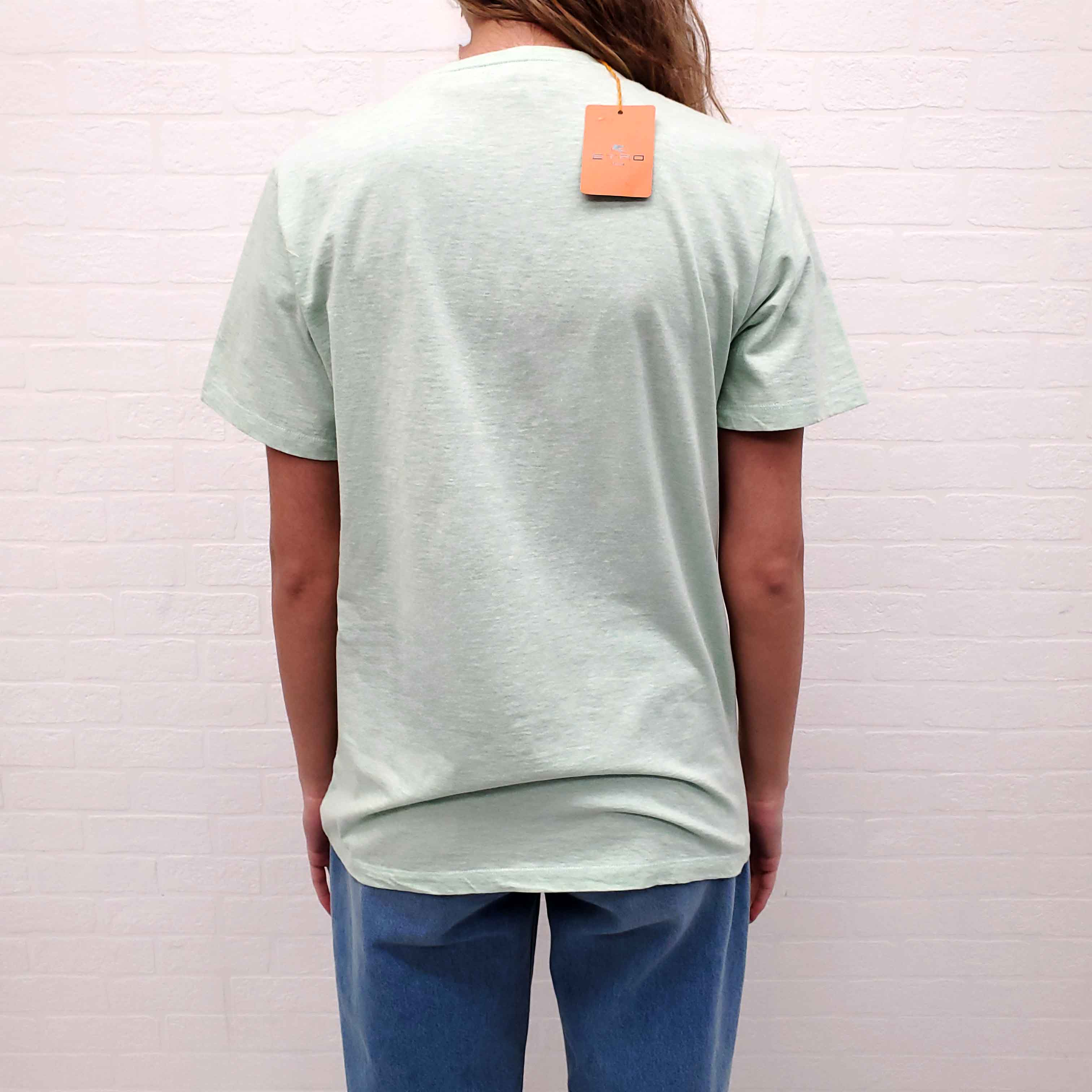 ETRO LIME GREEN GRAPHIC T-SHIRT - SIZE M