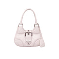 PRADA CREAM MOON PADDED LEATHER BAG