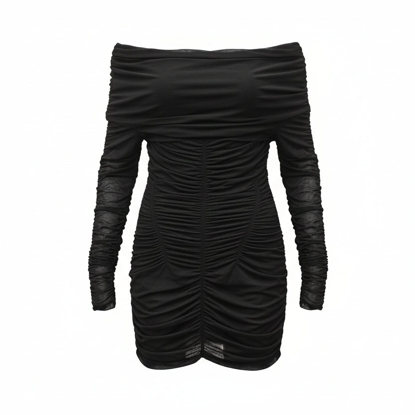 KNWLS RUCHED MINI DRESS - SIZE 14 (SIZE 8 US)