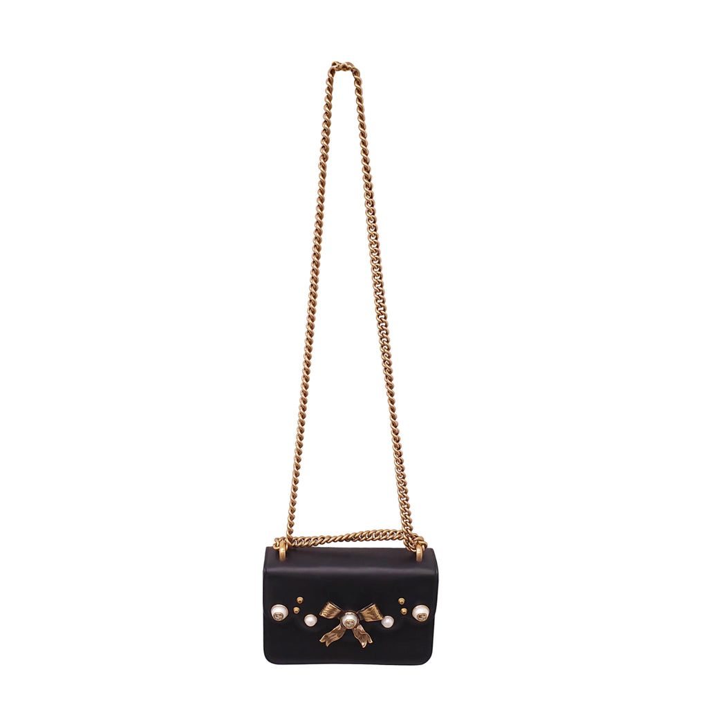 GUCCI FAUX PEARL PEONY BAG